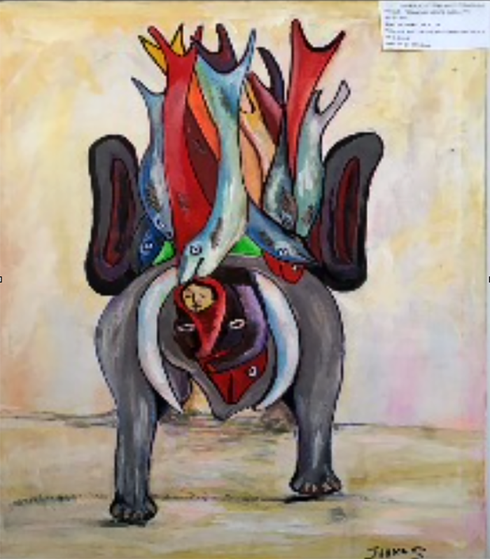 Pescado sobre  elefante