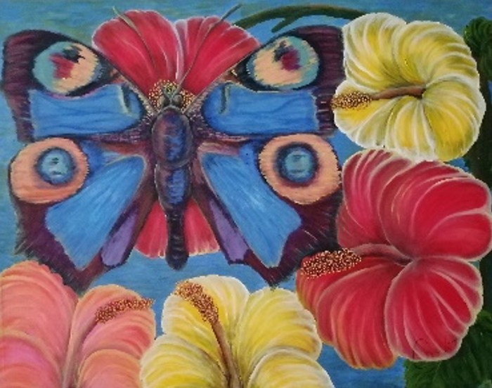 Mariposa y pistilos