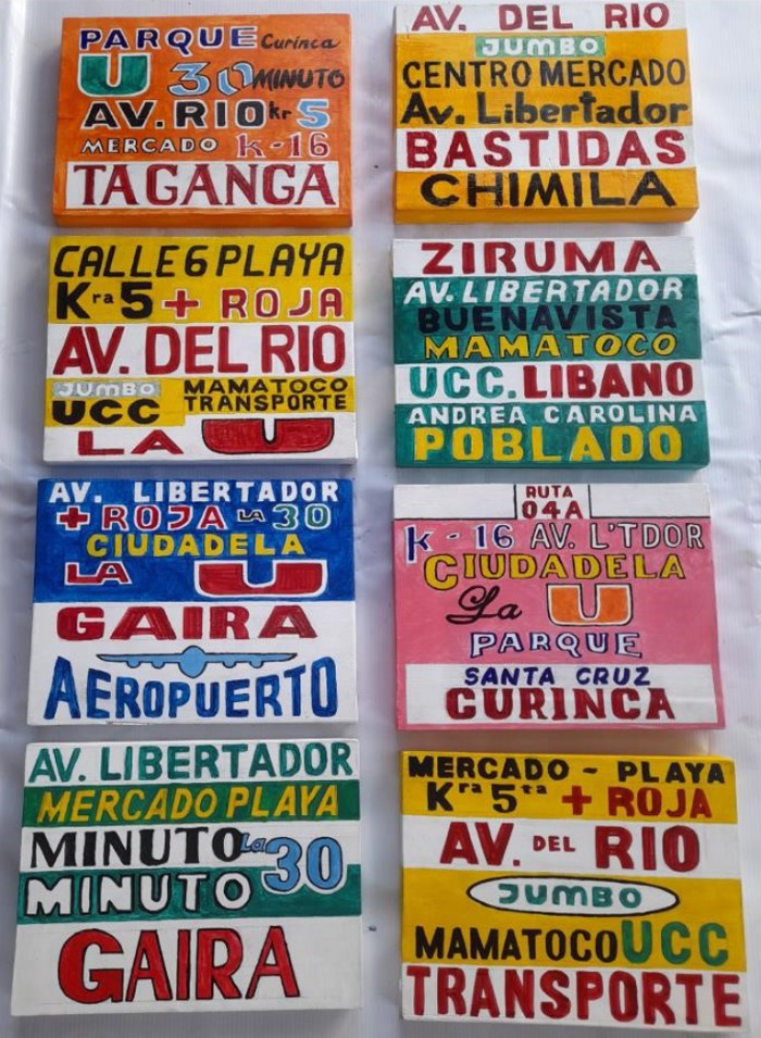 8 tablas de colores (rutas de santa marta)
